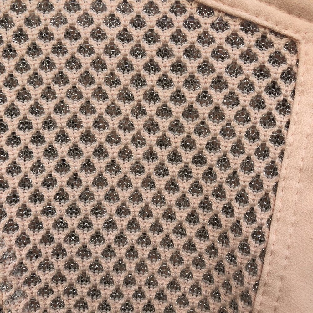 Basler Cropped Cardigan Pastel Pink Mesh Jacket Size 4 - Picture 5 of 8